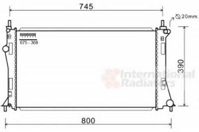 VAN WEZEL 27002249 -  Радиатор, охлаждение двигателя